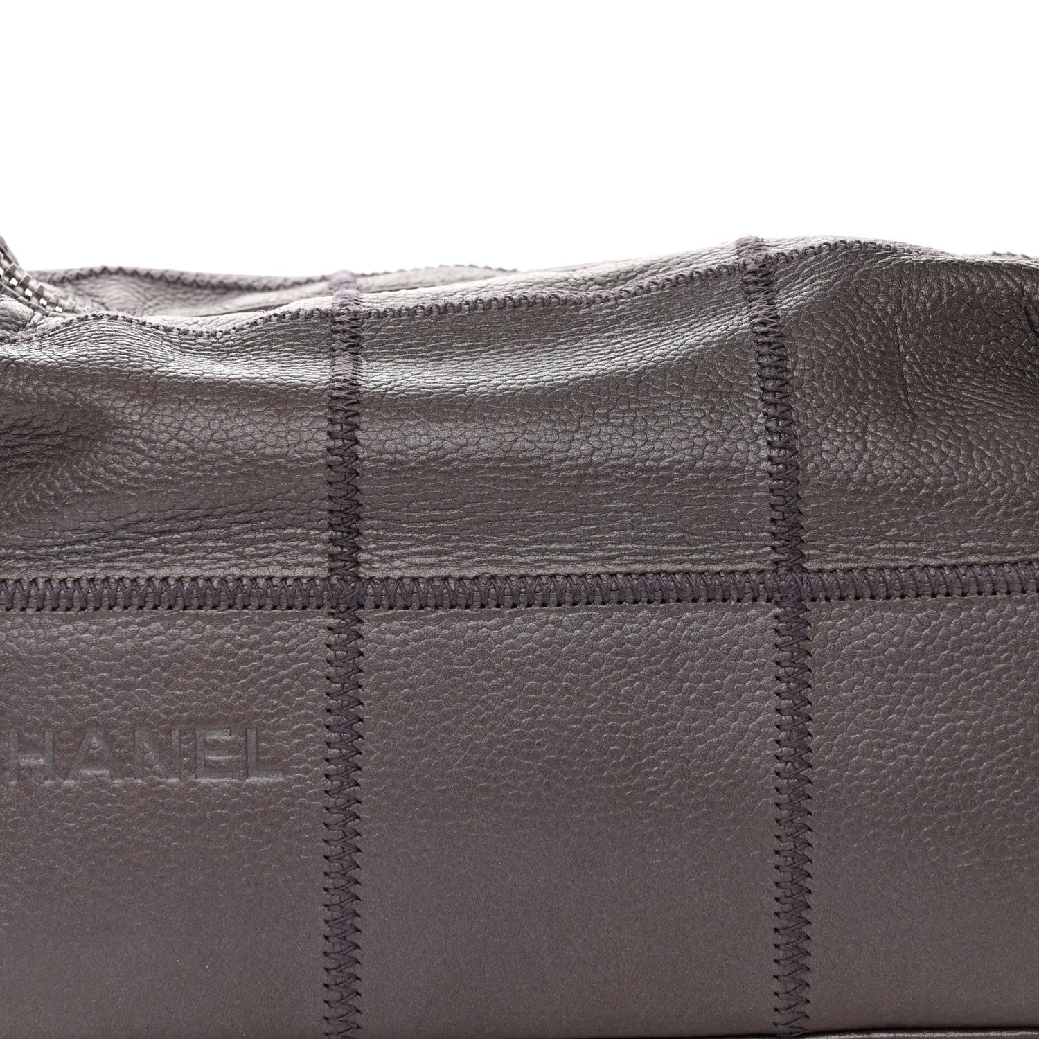 Chanel Metallic Caviar Square Stitched Bag Purple 8 of 10