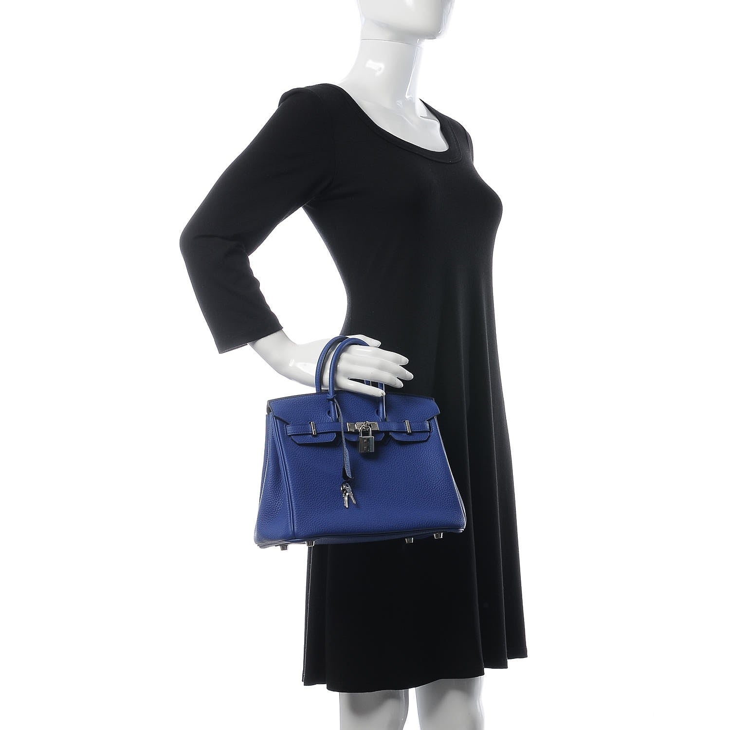 Hermes Togo Birkin 25 Bleu Electrique 2 of 26