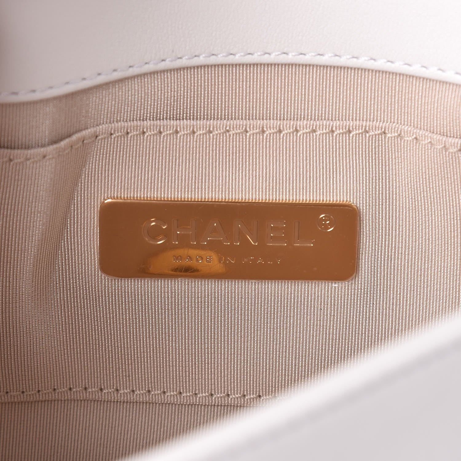 Chanel Lambskin Calfskin Quilted Shoulder Flap Bag Beige White 6 of 13