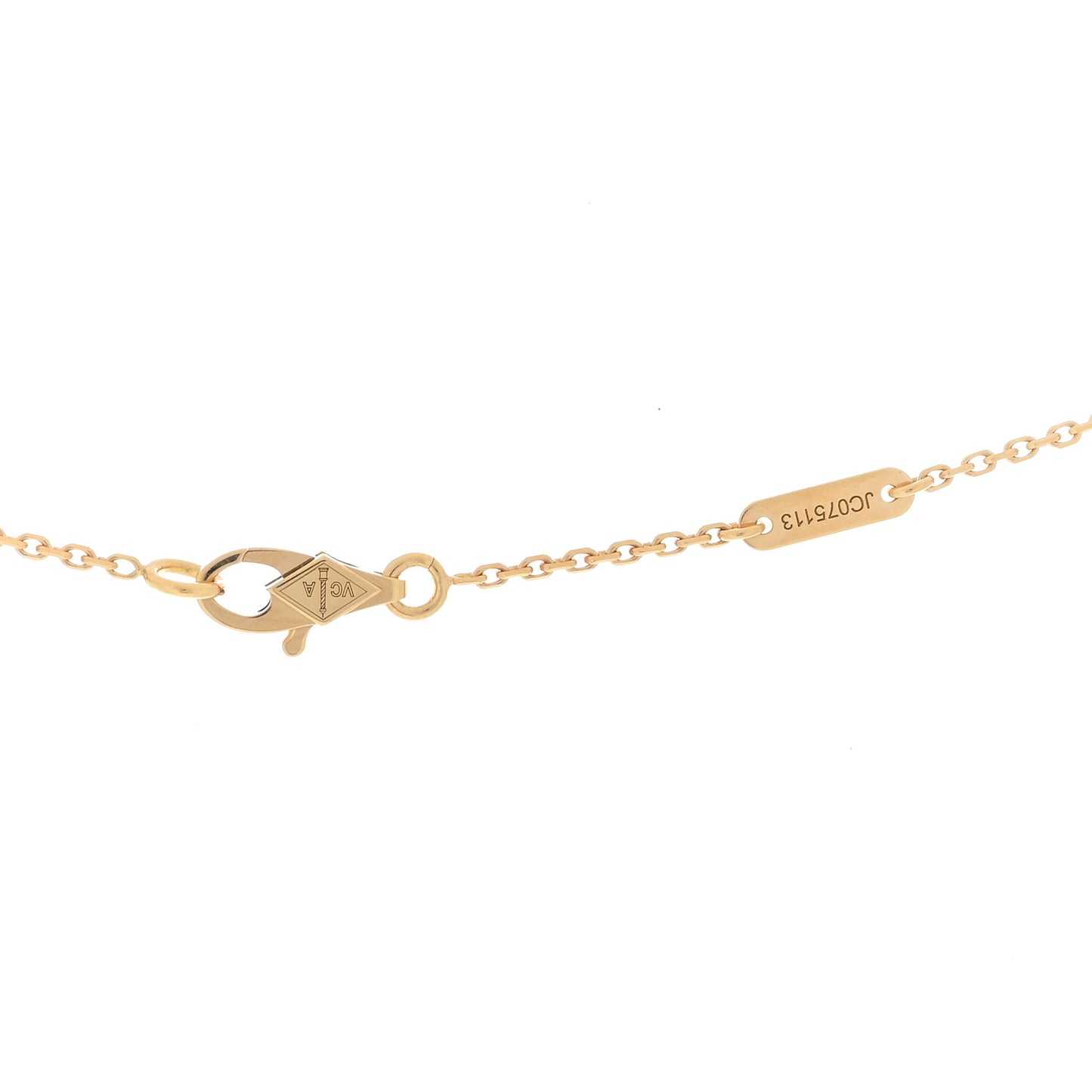 18K Yellow Gold Mother of Pearl Sweet Alhambra Pendant Necklace