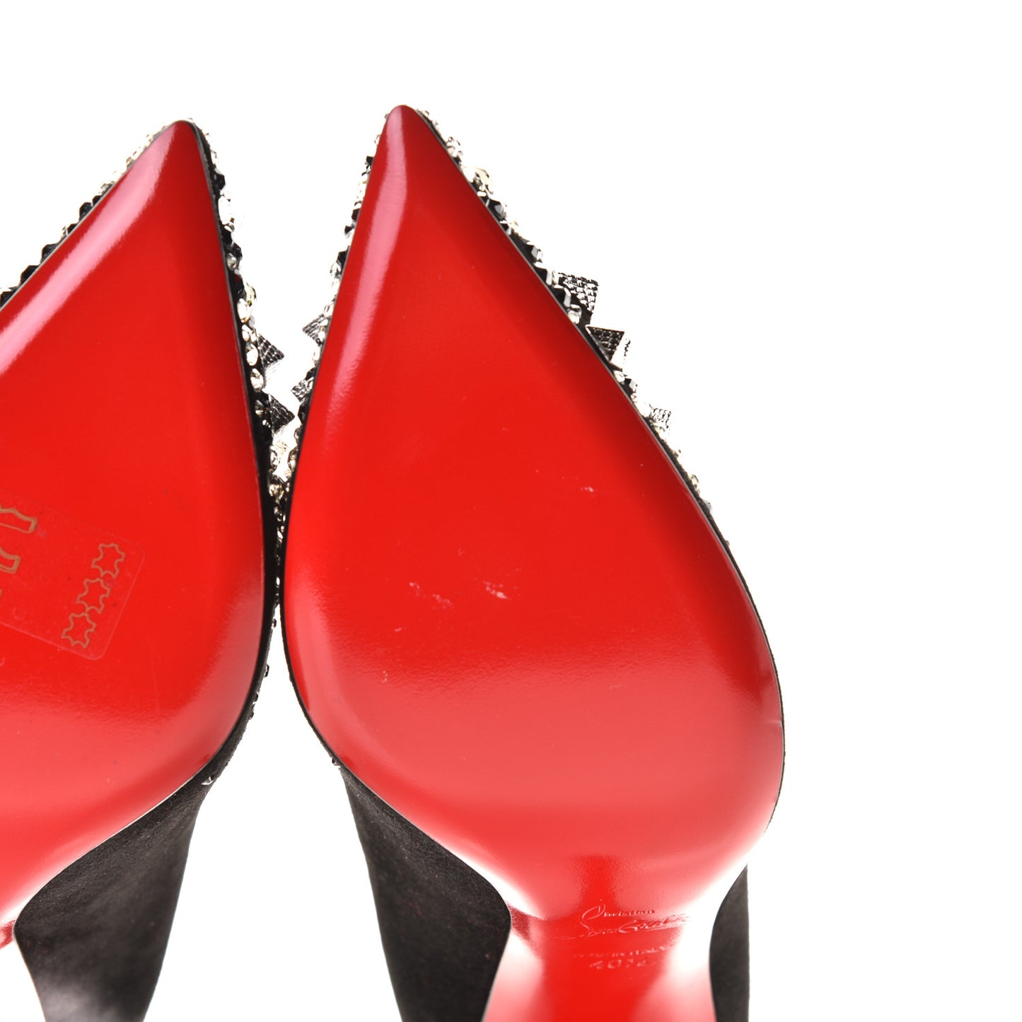 Veau Velours Crystal Studded Keopump 100 Pumps 40.5 Black