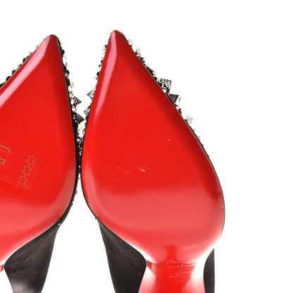Christian Louboutin Veau Velours Crystal Studded Keopump 100 Pumps 40.5 Black 7 of 10