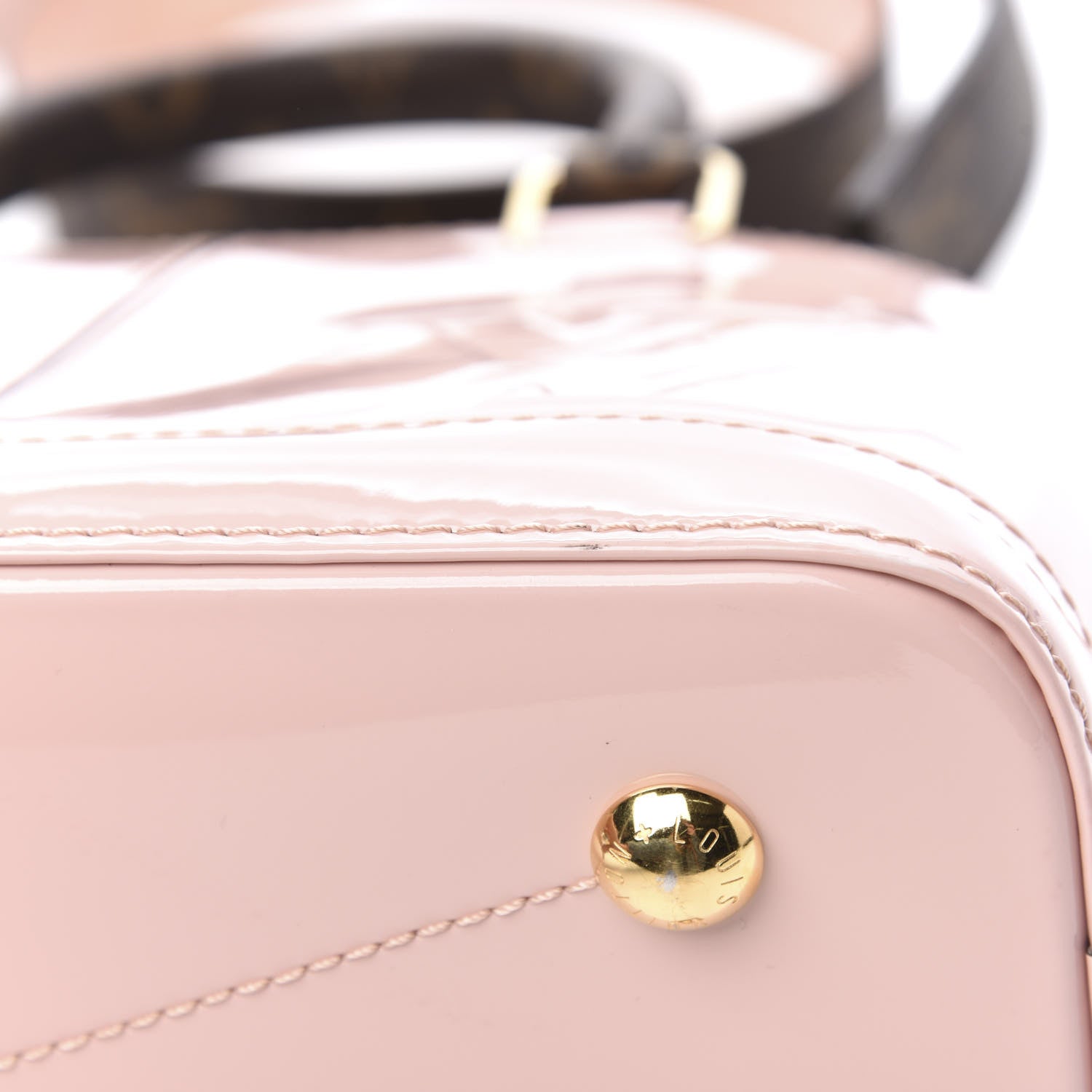 Louis Vuitton Patent Monogram Alma BB Rose Ballerine 9 of 11