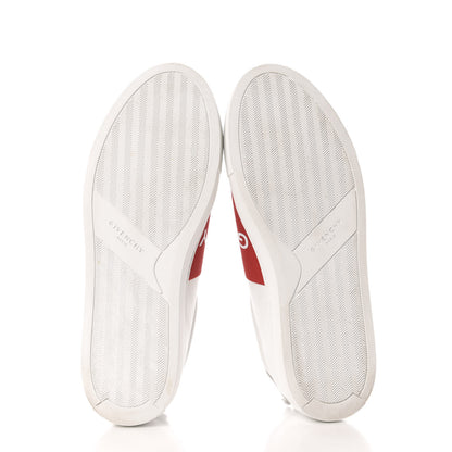 Givenchy Calfskin Band Logo Womens Urban Street Sneakers 42 White Red 5 of 8