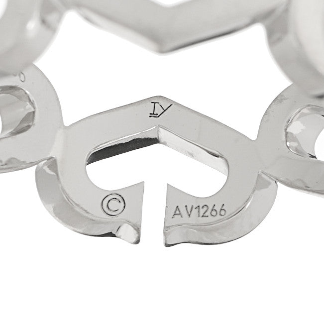Cartier 18K White Gold Diamond Hearts and Symbols Ring 56 7.5 4 of 5