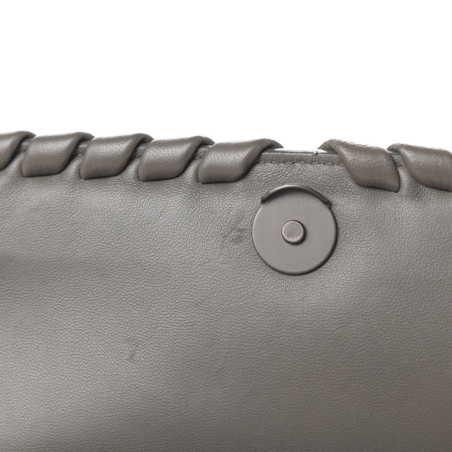 Nappa Intrecciato Baby Olimpia Shoulder Bag Steel