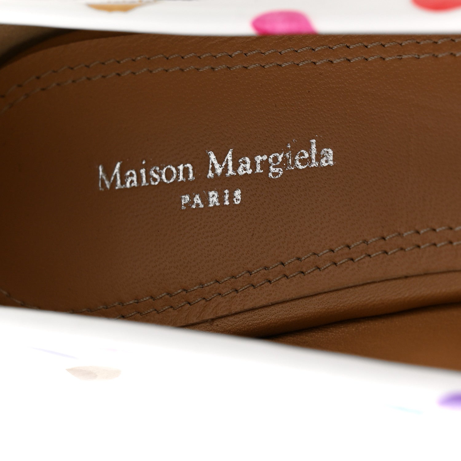 Maison Margiela Coated Canvas Confetti Printed New Ballerina Flats 39 White Multicolor 8 of 10