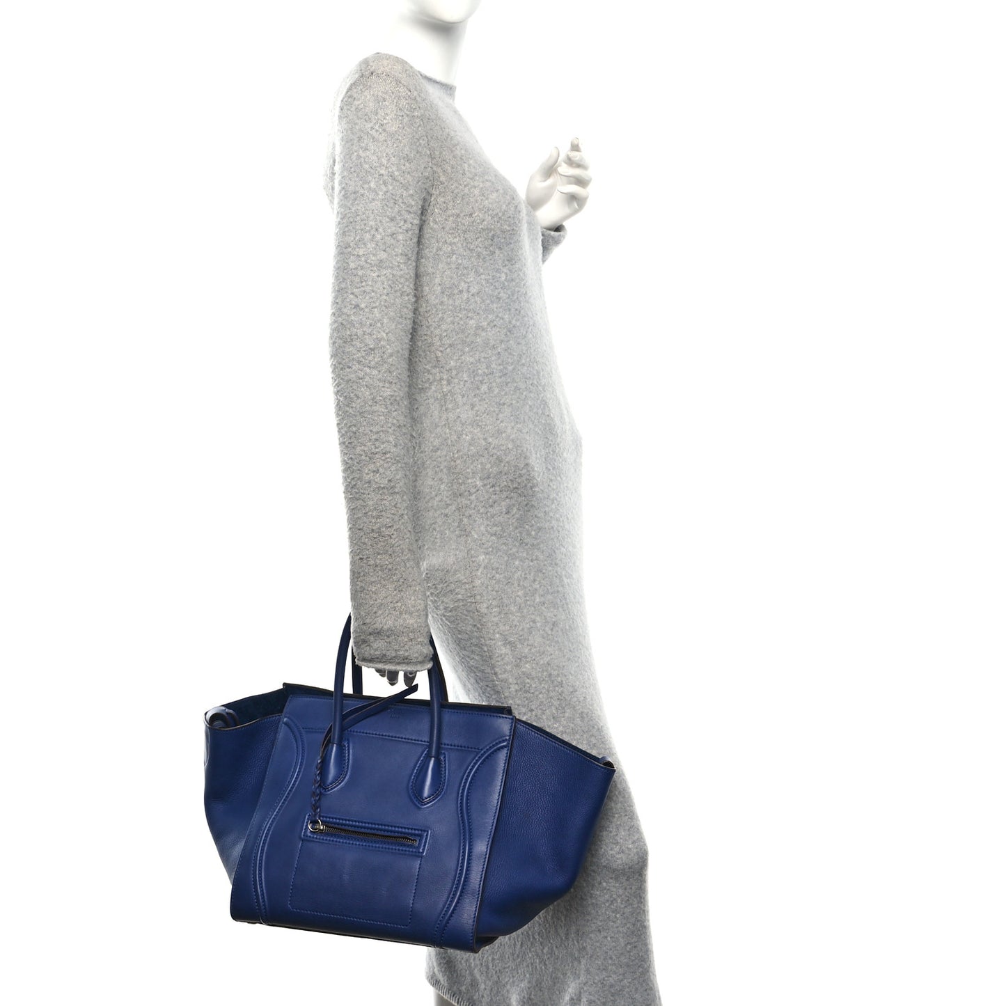 Supple Calfskin Medium Phantom Luggage Indigo