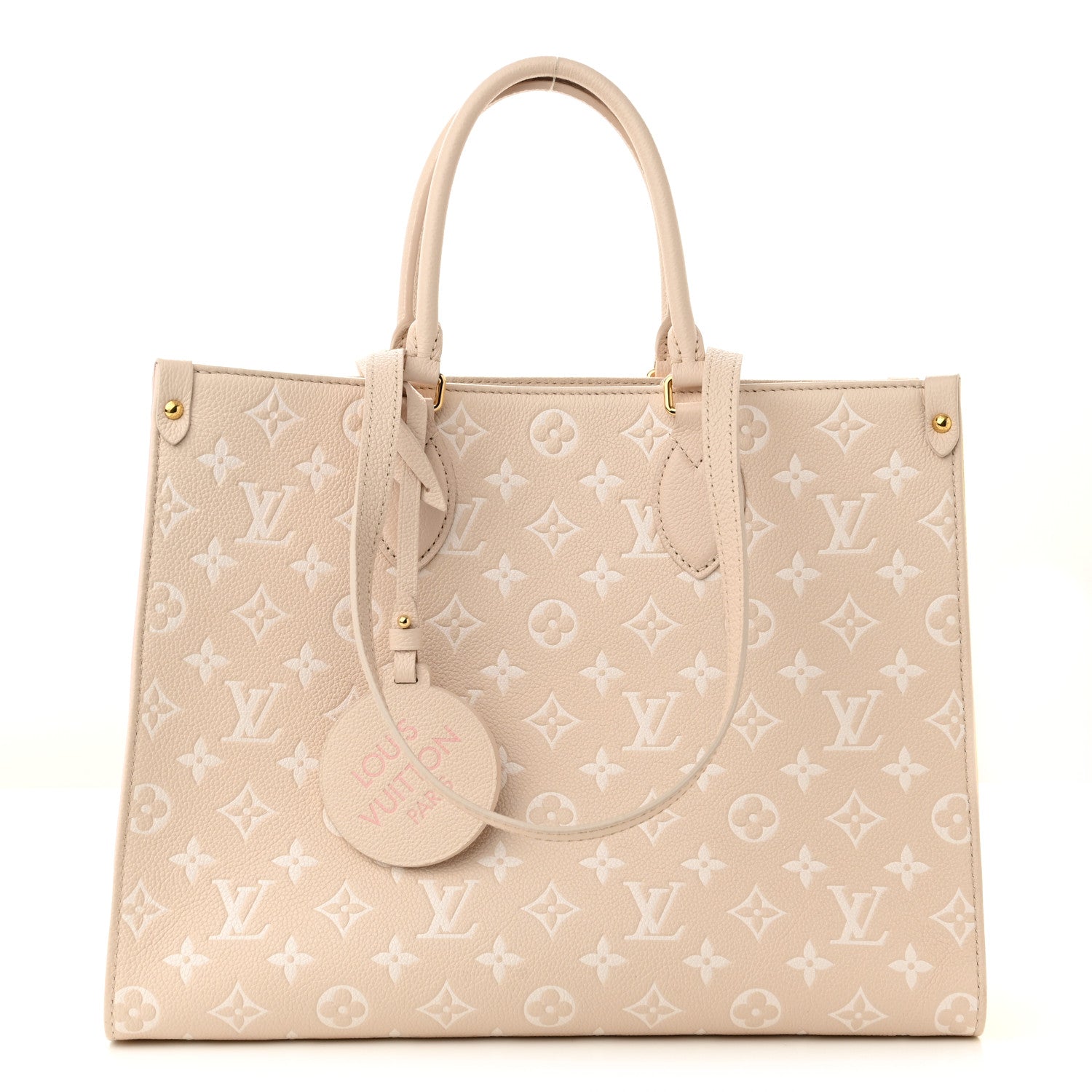 Louis Vuitton Empreinte Monogram Spring In The City Onthego MM Beige Pink Yellow 1 of 9
