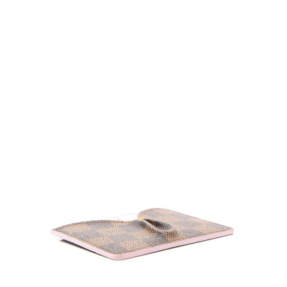Louis Vuitton Damier Ebene Caissa Card Holder Rose Ballerine 4 of 8