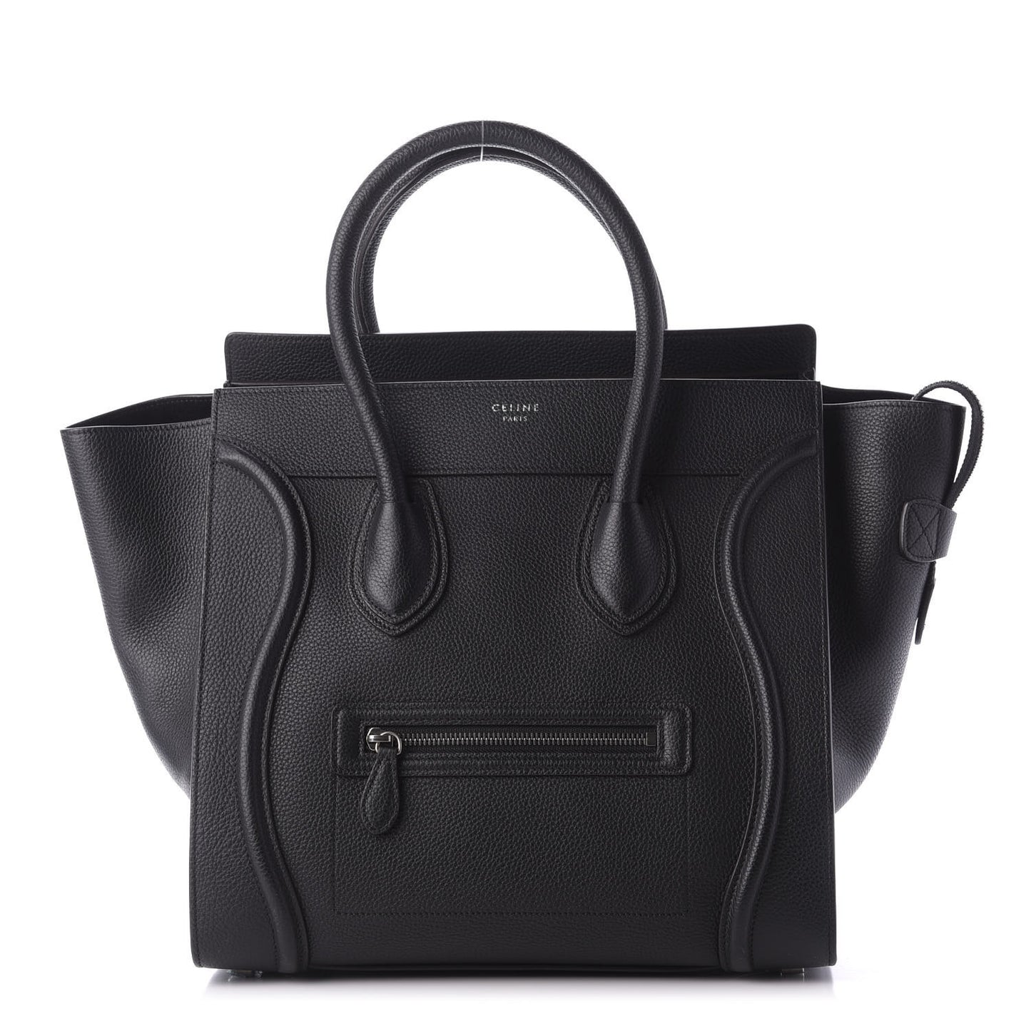 Drummed Calfskin Mini Luggage Black