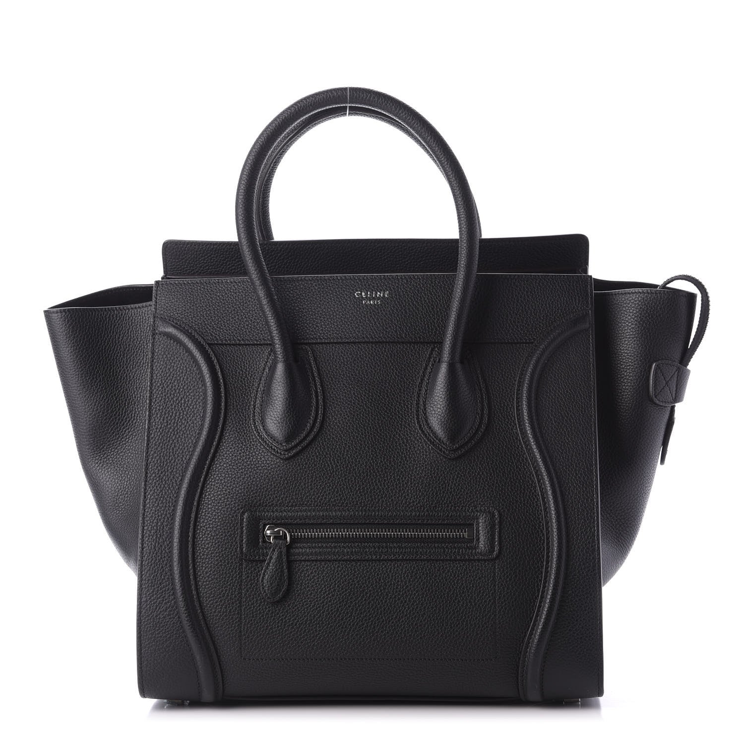 Celine Drummed Calfskin Mini Luggage Black 1 of 10