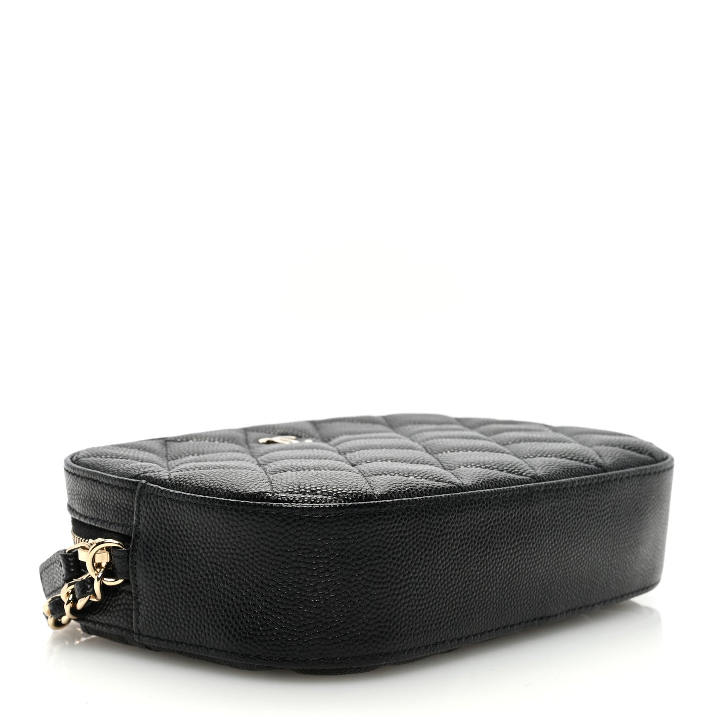 Caviar Quilted Vanity With Chain Black