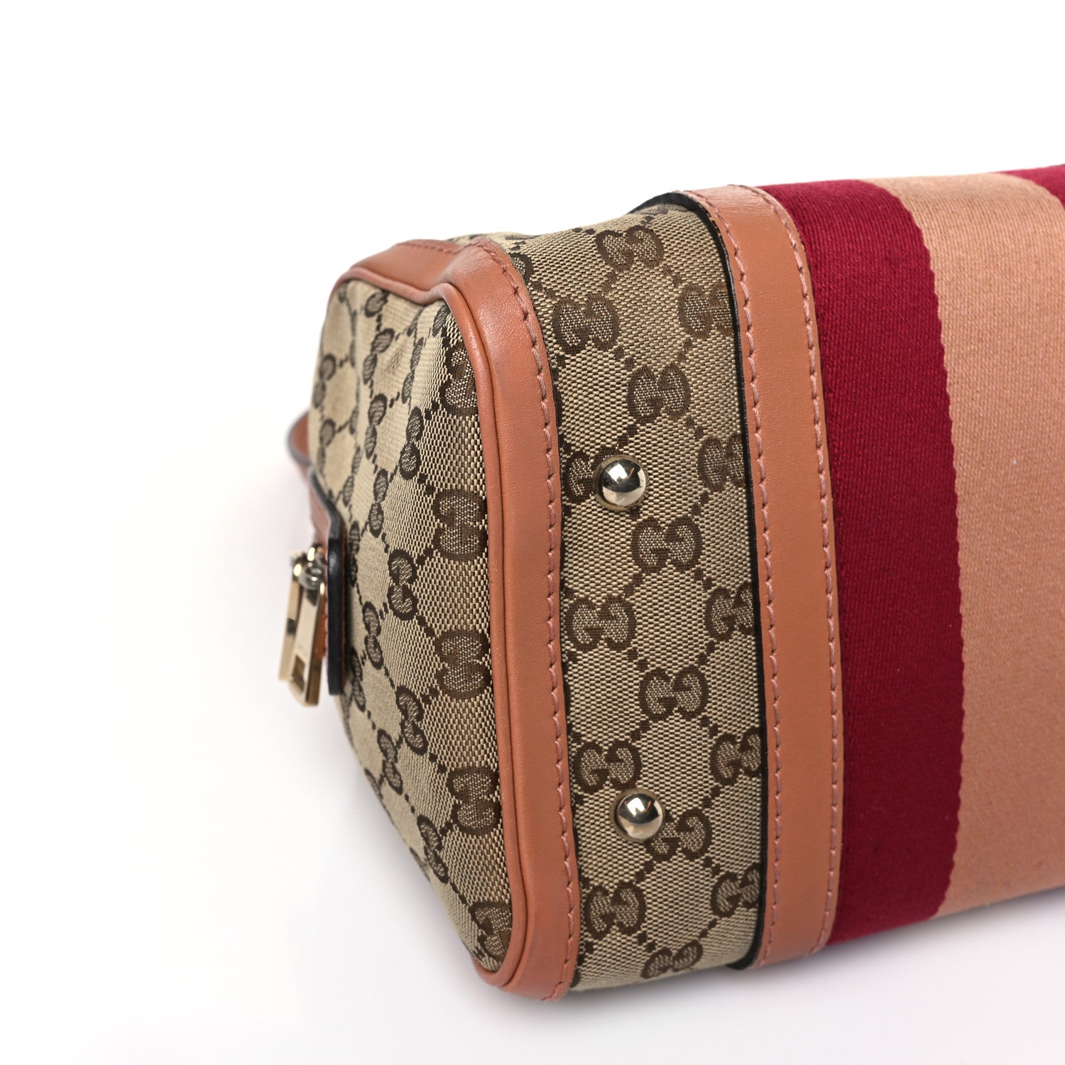 Gucci Monogram Vintage Web Small Boston Beige 8 of 9