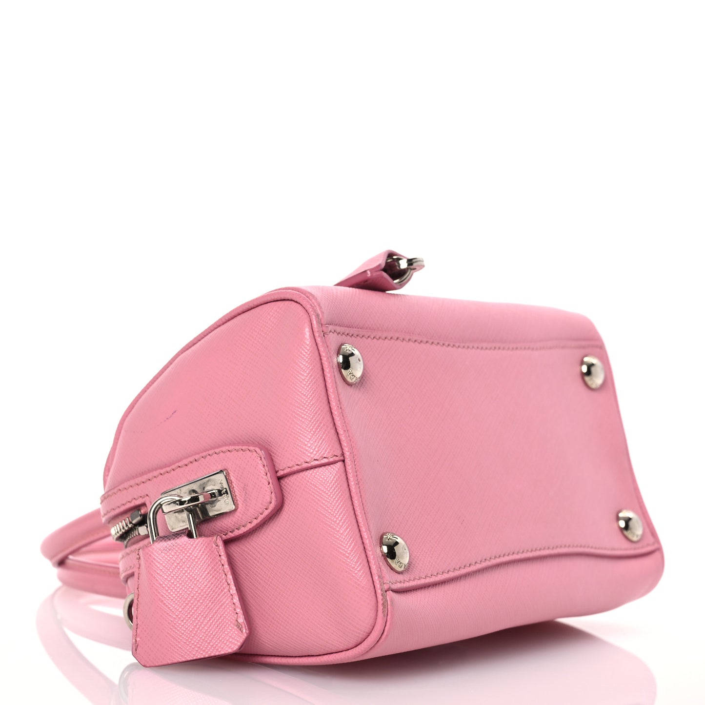 Saffiano Lux Top Handle Crossbody Bag Rosa