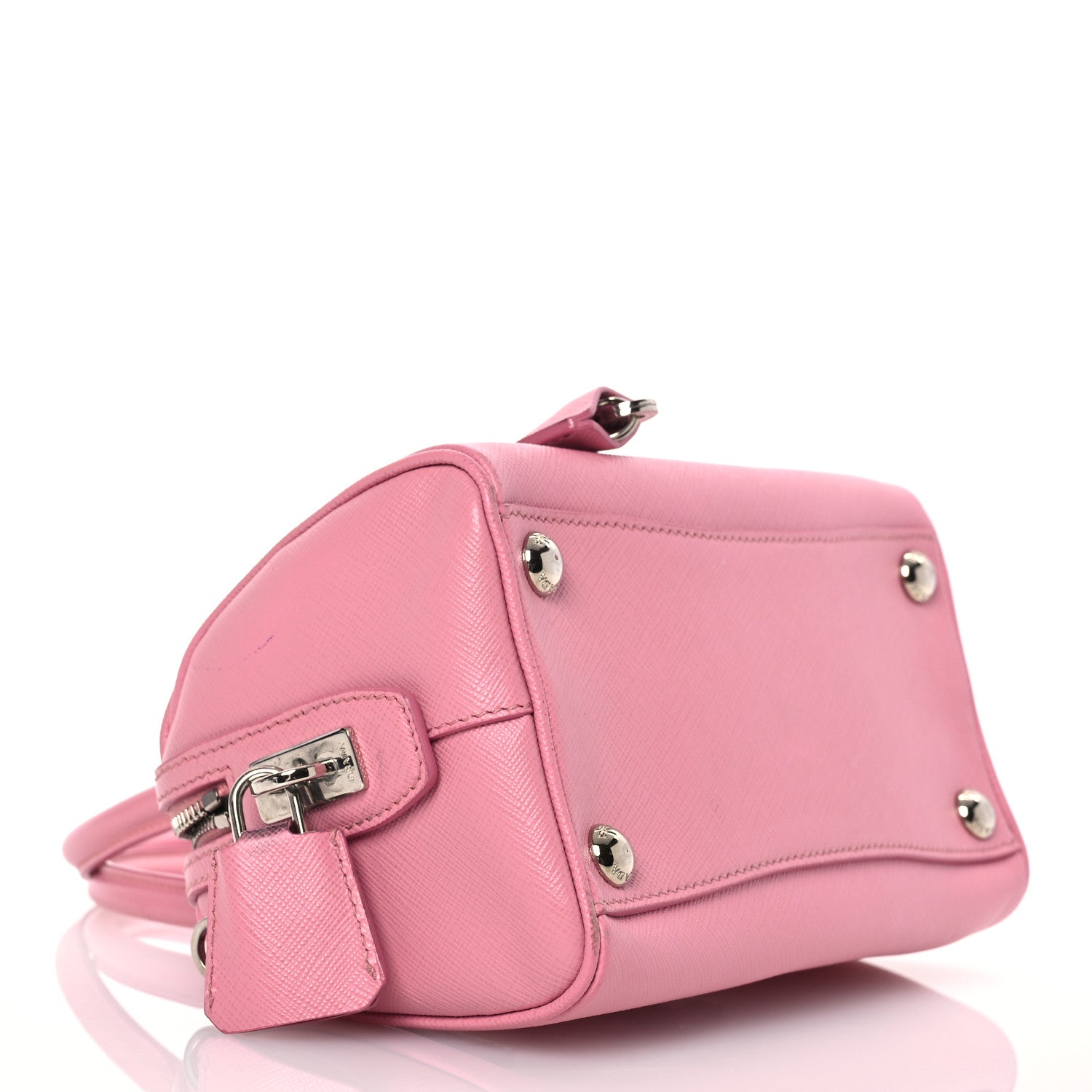 Prada Saffiano Lux Top Handle Crossbody Bag Rosa 4 of 21