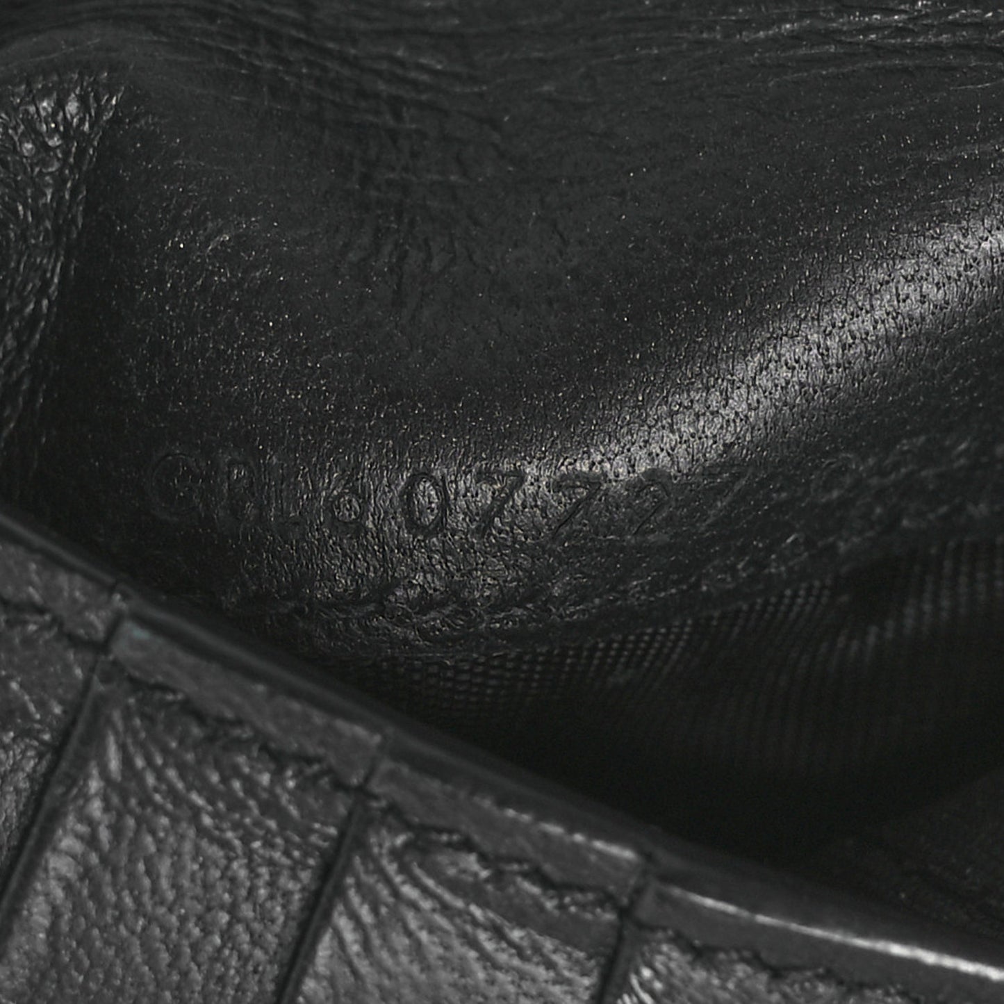 Calfskin Crocodile Embossed Tiny Cassandre East West Wallet Black