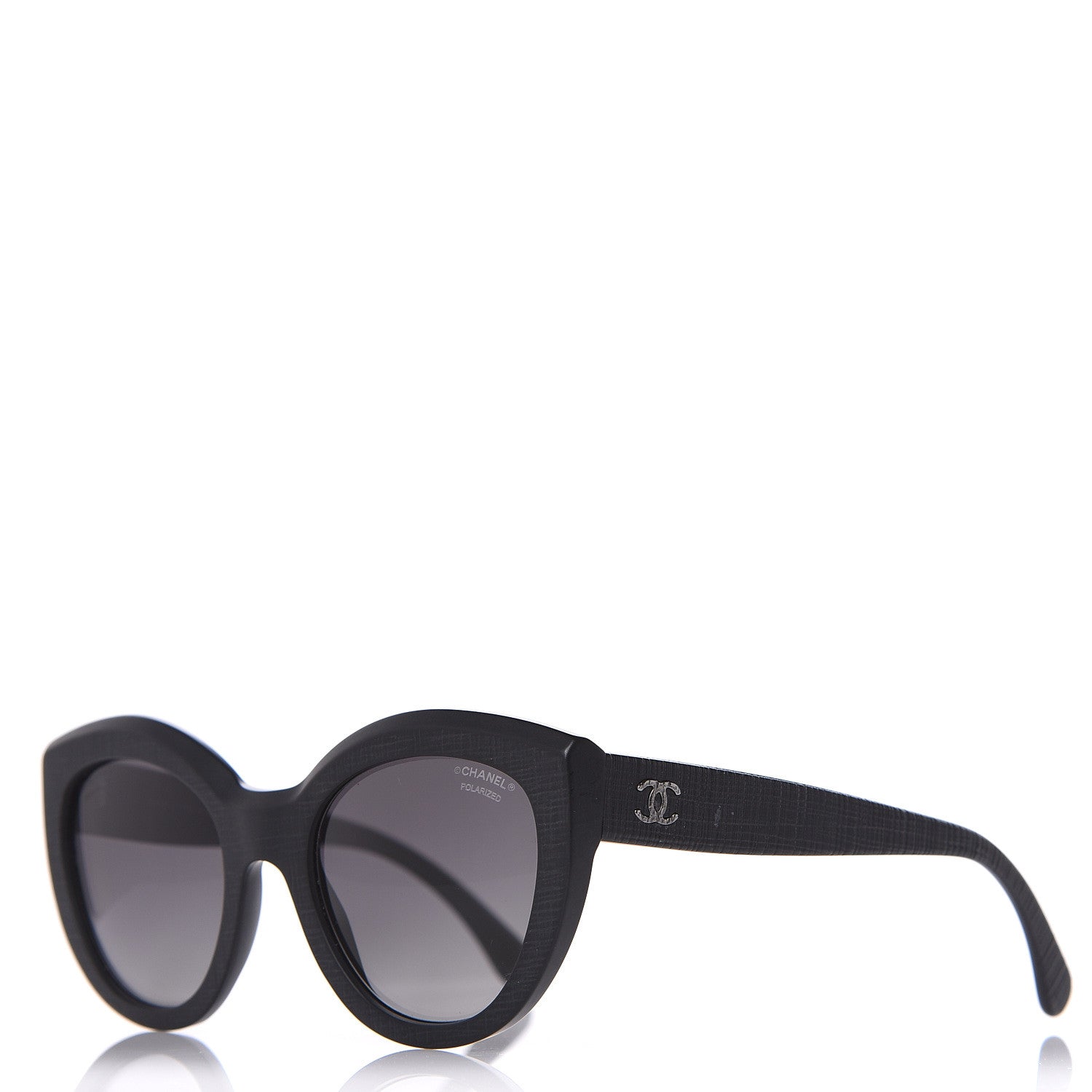 Chanel Acetate Polarized Butterfly Signature Sunglasses 5331 Black 1 of 8