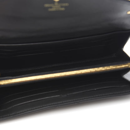 Louis Vuitton Calfskin Love Lock New Wave Long Wallet Black 5 of 7