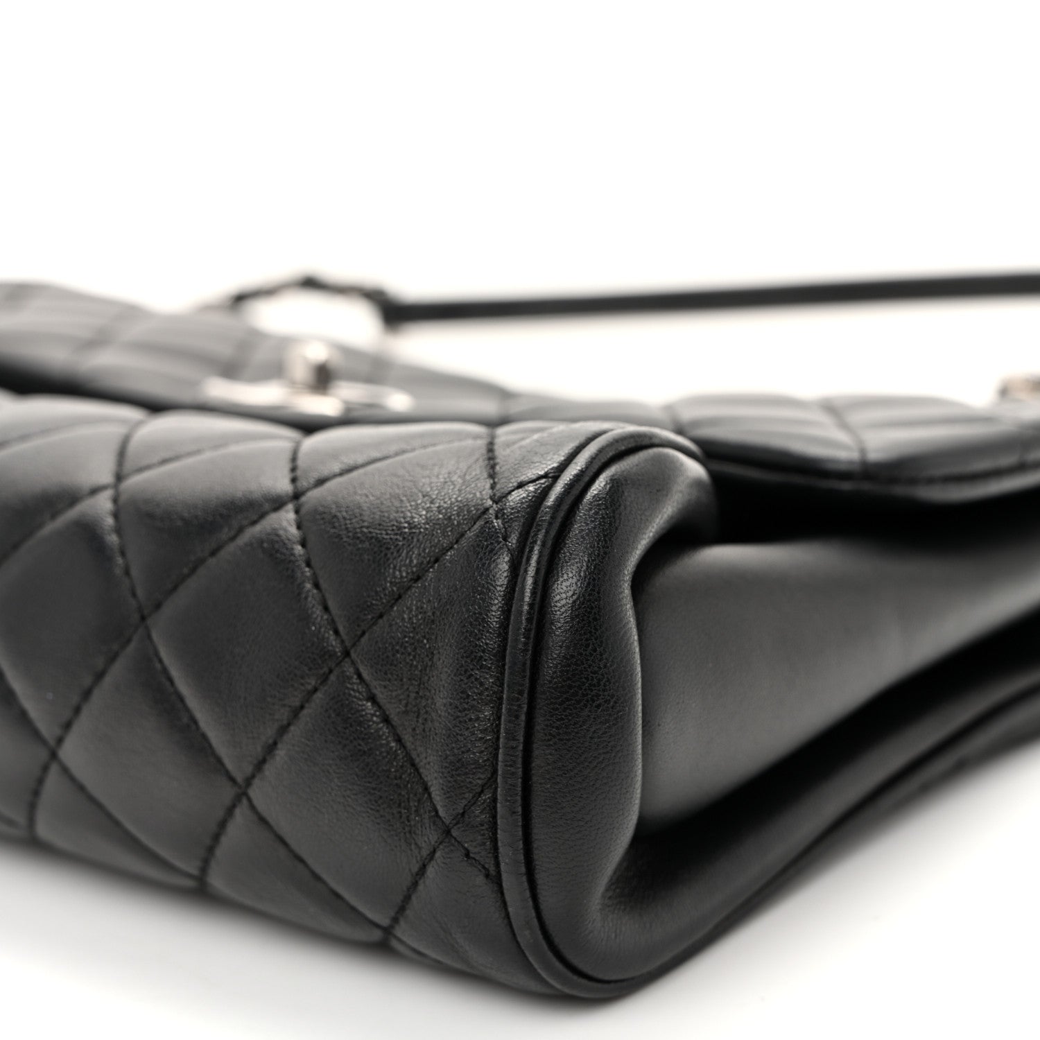 Chanel Calfskin Quilted Fold Up Again Flap Bag Black 9 of 10