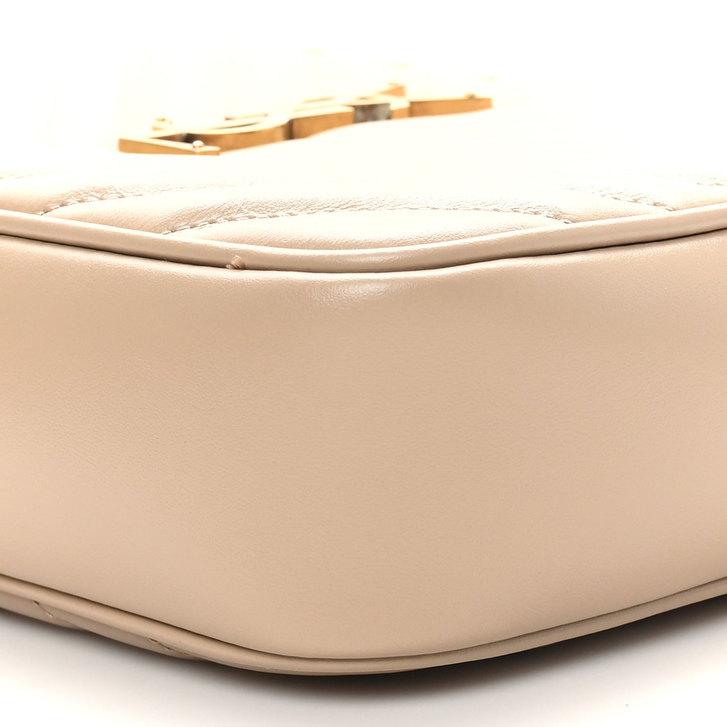 Calfskin Matelasse Monogram Lou Camera Bag Dark Beige