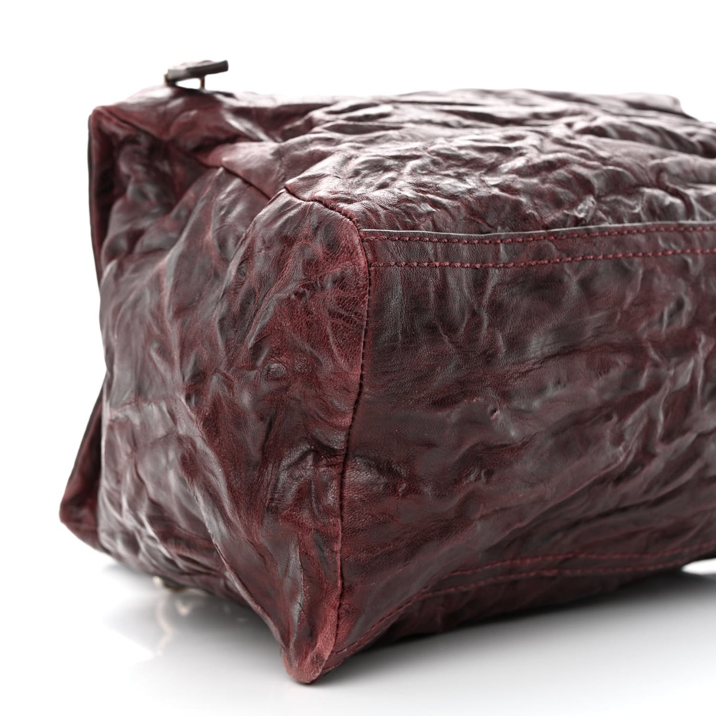 Tumbled Sheepskin Small Pandora Oxblood