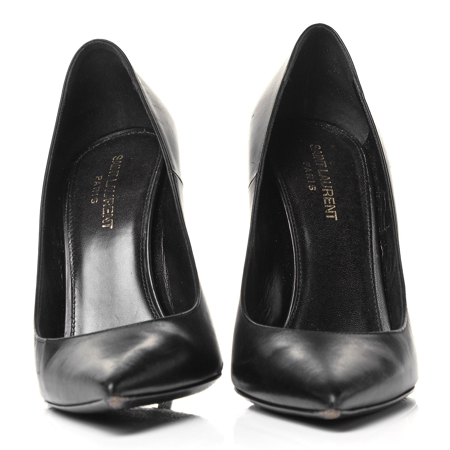 Saint Laurent Calfskin Opyum 110 Pumps 39 Black Gold 2 of 7