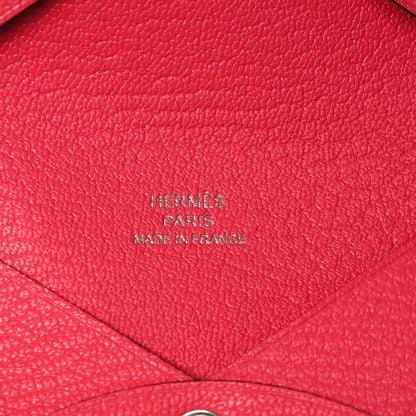 Hermes Chevre Mysore Calvi Card Case Rose Azalee 6 of 7