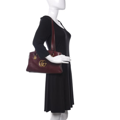 Gucci Vitello Palmellato Lux Large Arli Top Handle Bag Vintage Bordeaux 2 of 23