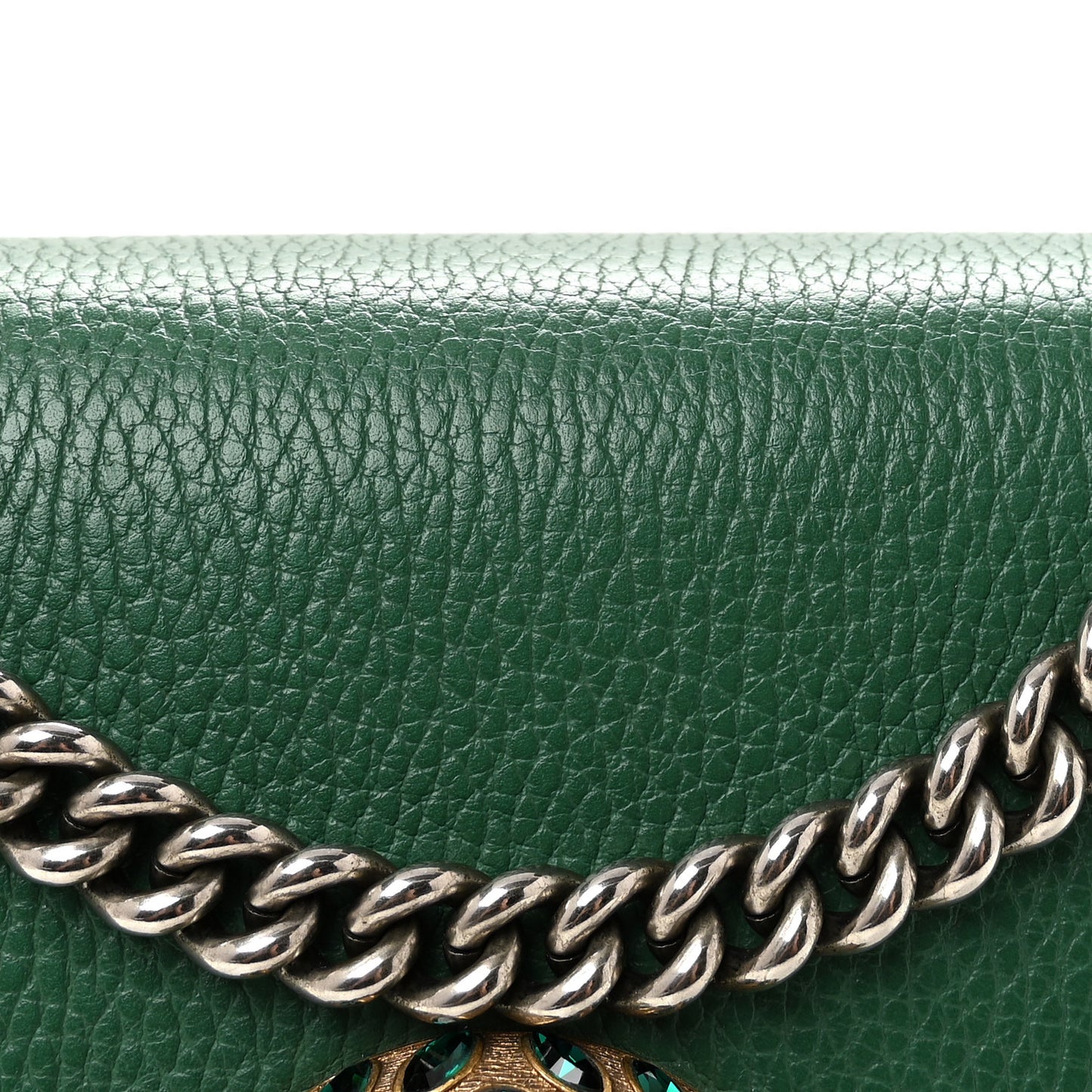 Pebbled Calfskin Small Dionysus Shoulder Bag Emerald