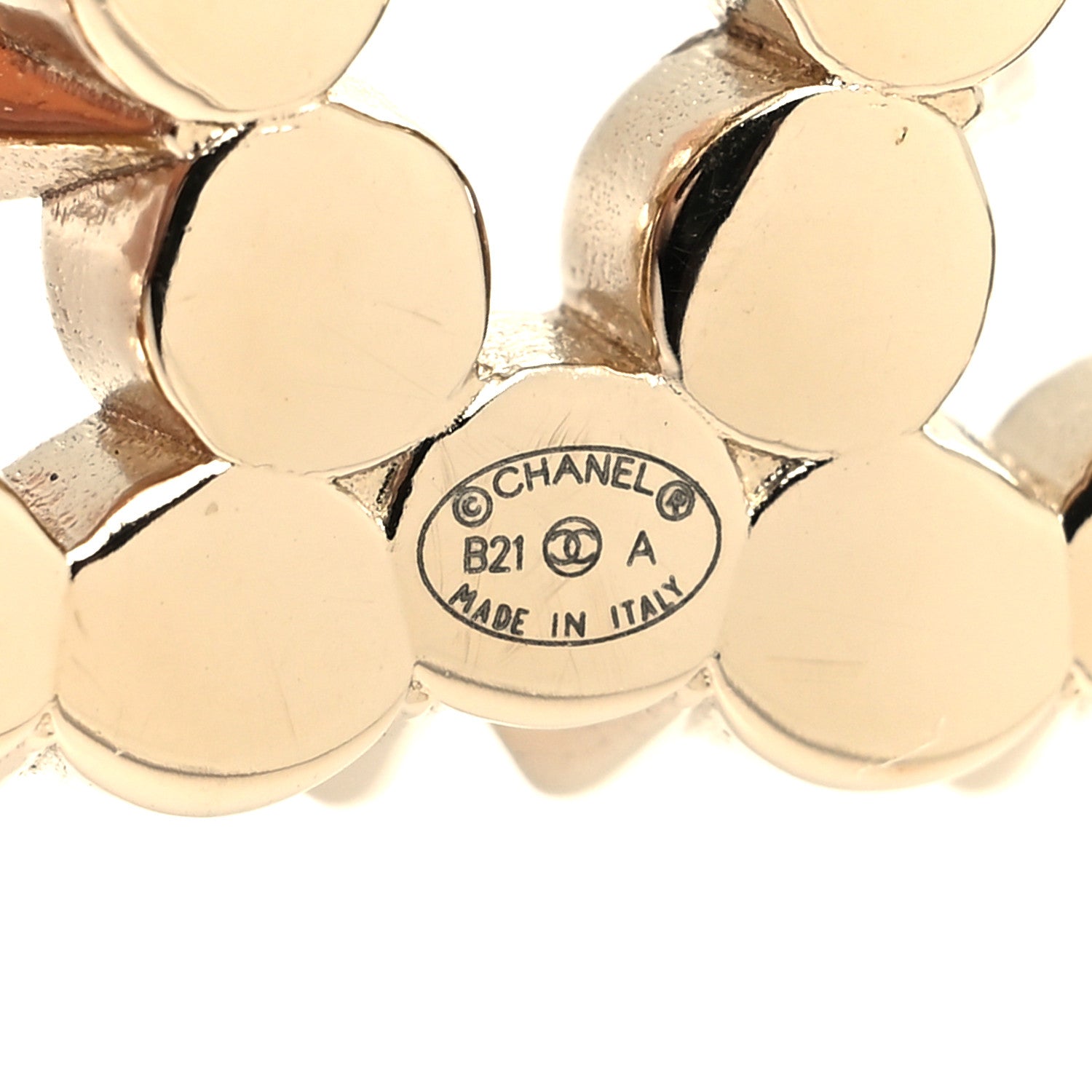 Chanel Pearl Crystal CC Brooch White Gold 3 of 3