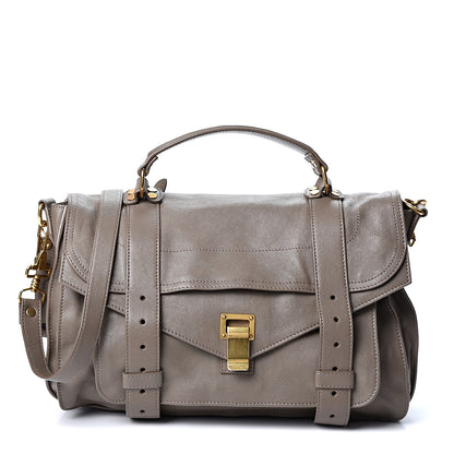 Proenza Schouler Lambskin Medium PS1 Satchel Smoke 1 of 10