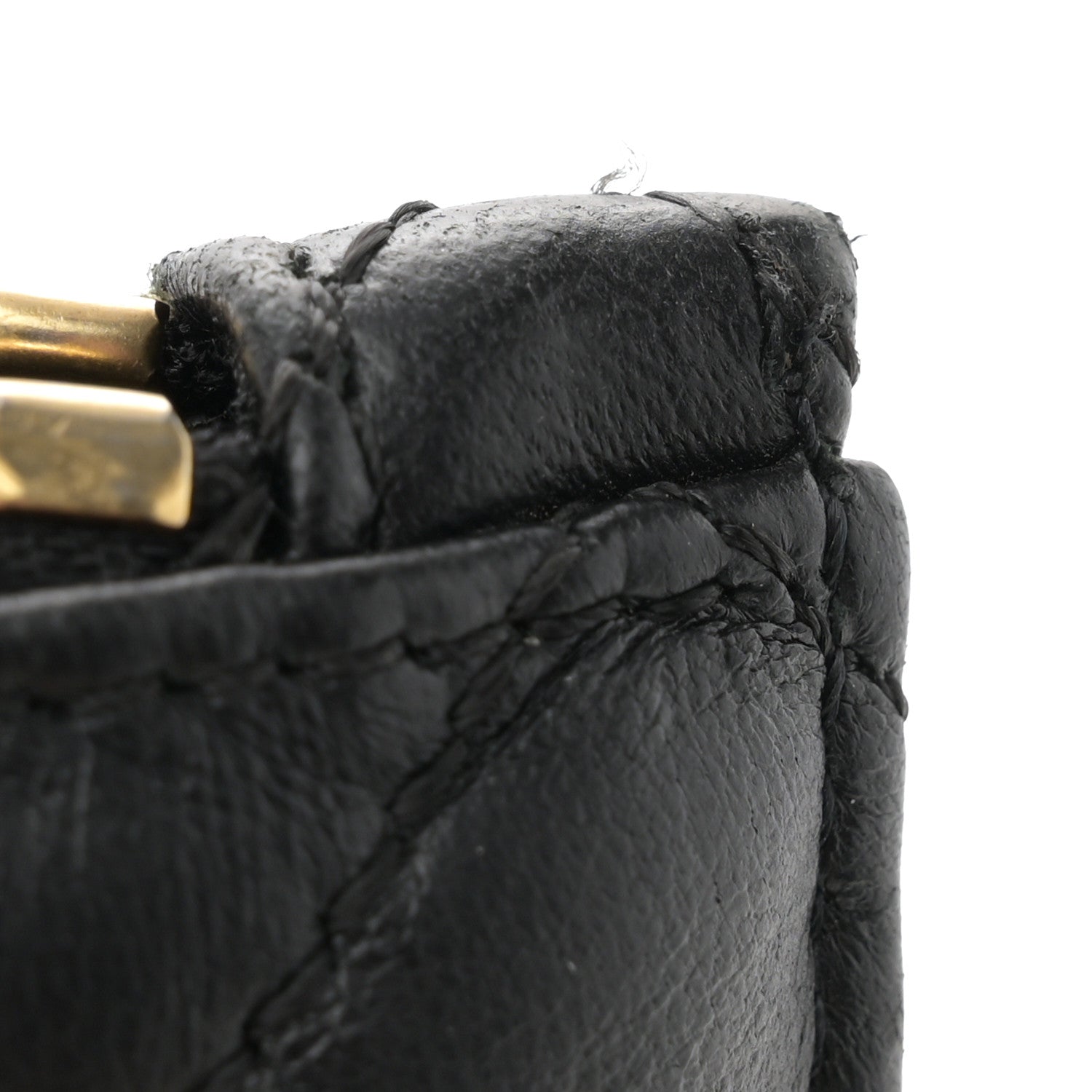 Versace Calfskin Quilted Small Tribute Icon Pouch Black 9 of 11