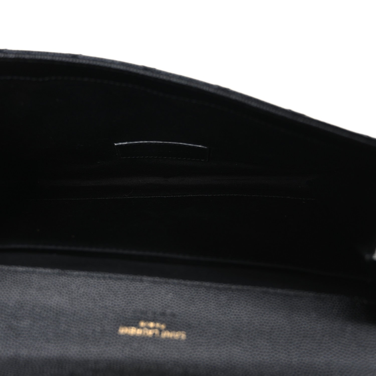 Saint Laurent Grain De Poudre Textured Mixed Matelasse Triquilt Monogram Clutch Black 5 of 10