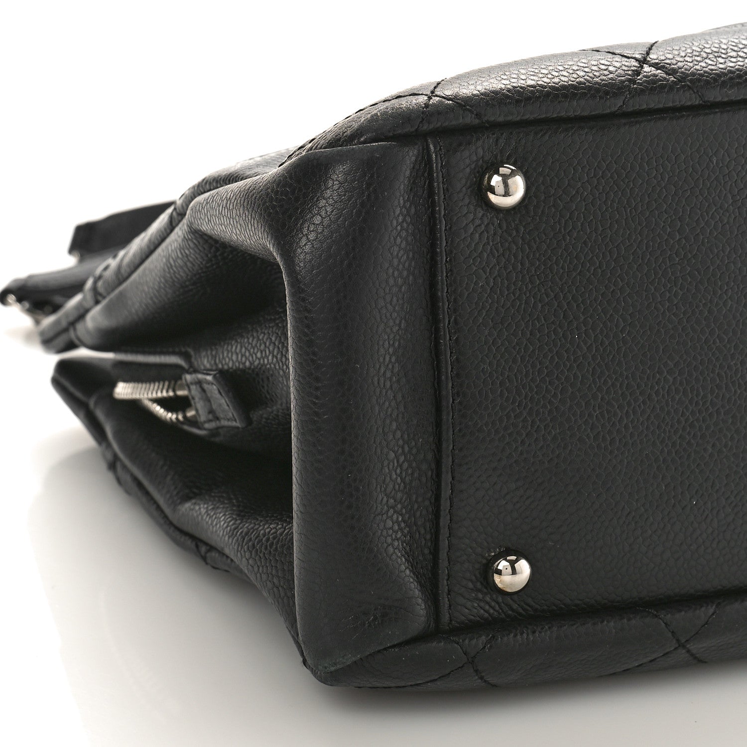 Chanel Caviar Quilted CC Timeless Soft Tote Black 7 of 8