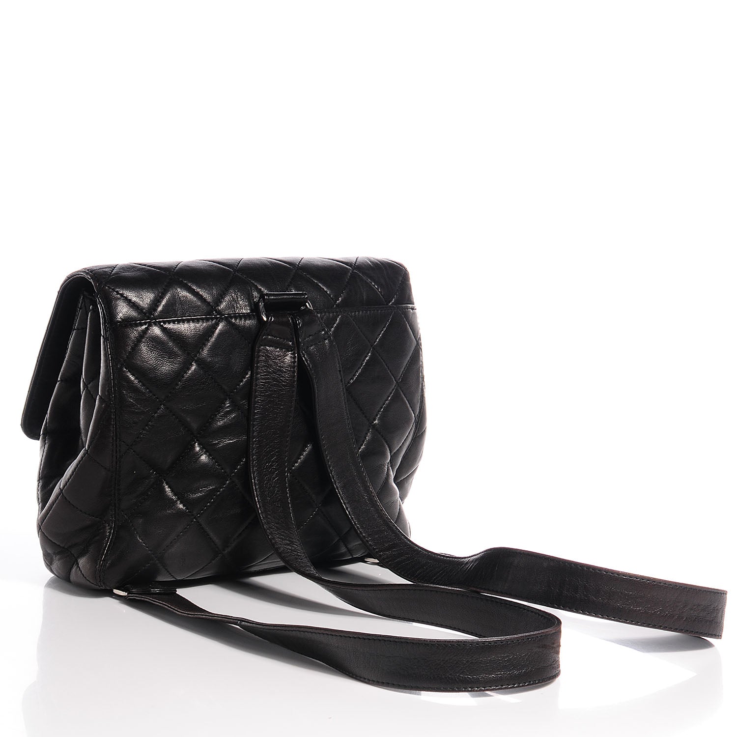 Chanel Lambskin Quilted Backpack Black 3 of 10