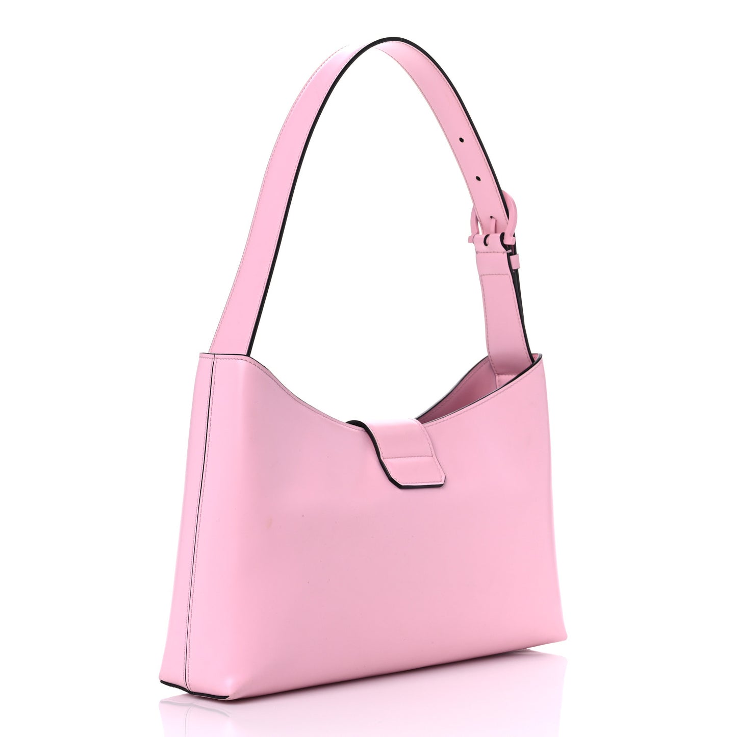 Calfskin Trifolio Shoulder Bag Cheerleader Pink
