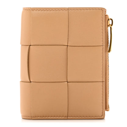 Bottega Veneta Nappa Intrecciato Bifold Zip Wallet Almond 1 of 6