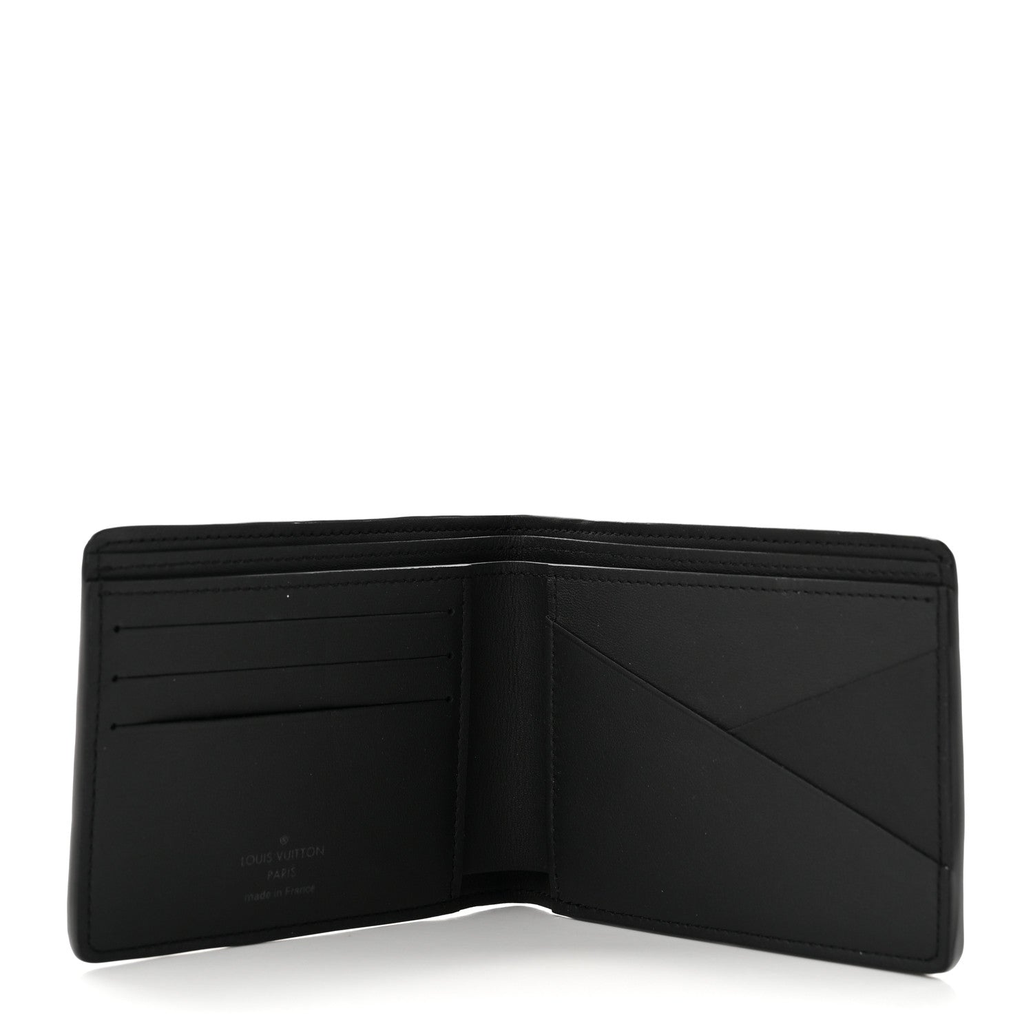 Louis Vuitton Calfskin Monogram Shadow Multiple Wallet Black 5 of 6