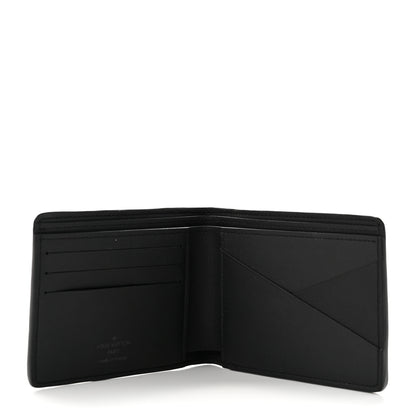 Louis Vuitton Calfskin Monogram Shadow Multiple Wallet Black 5 of 6