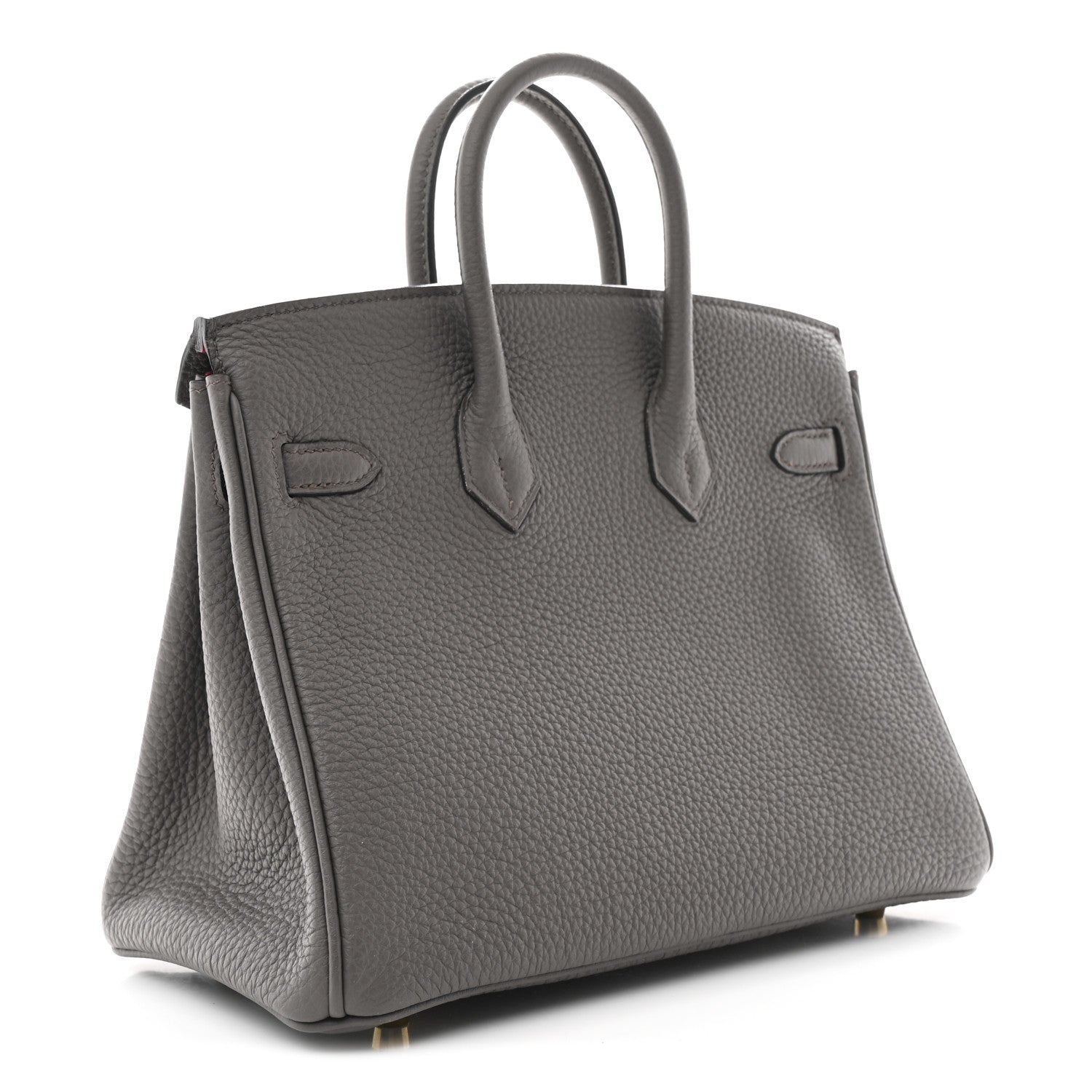 Hermes Togo Horseshoe Birkin 25 Etain Rose Extreme 3 of 14