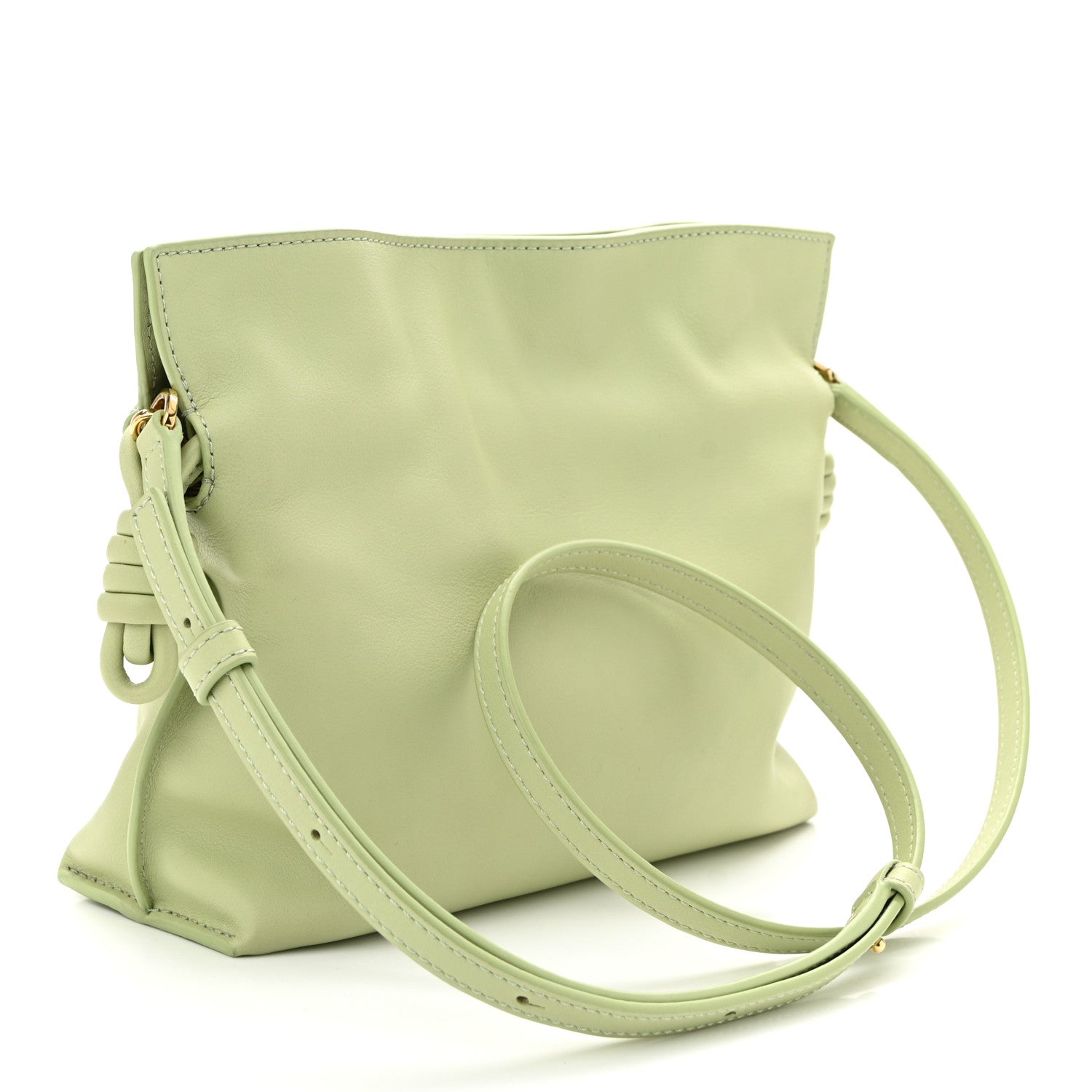 Loewe Calfskin Mini Flamenco Knot Clutch Light Pear 3 of 10
