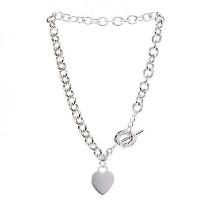 Tiffany Sterling Silver Heart Tag Toggle Necklace 3 of 8