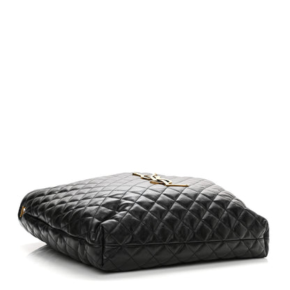 Saint Laurent Lambskin Quilted Maxi Icare Shopping Tote Black 5 of 11