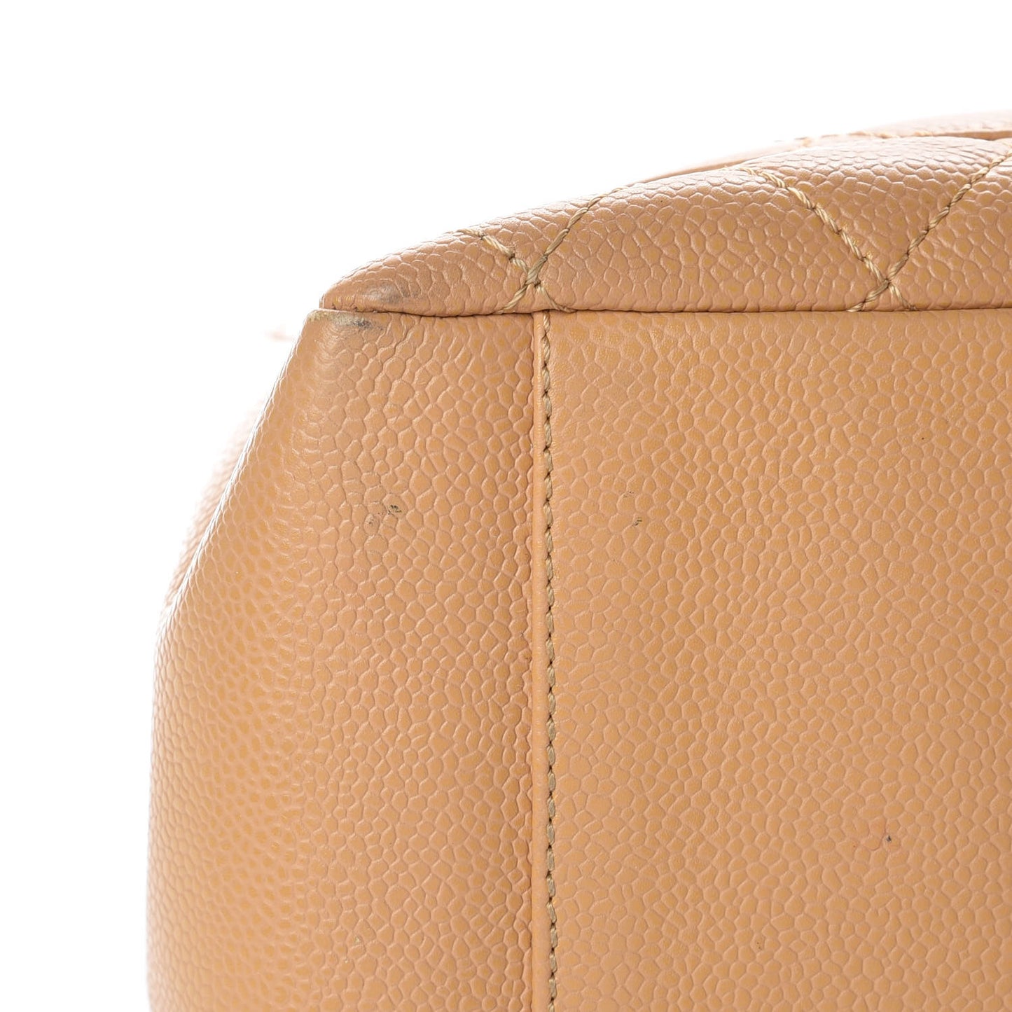 Caviar Quilted Grand Shopping Tote GST Beige