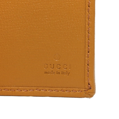 Gucci GG Supreme Monogram Textured Calfskin Retro Interlocking G Passport Case Beige Yellow 11 of 14