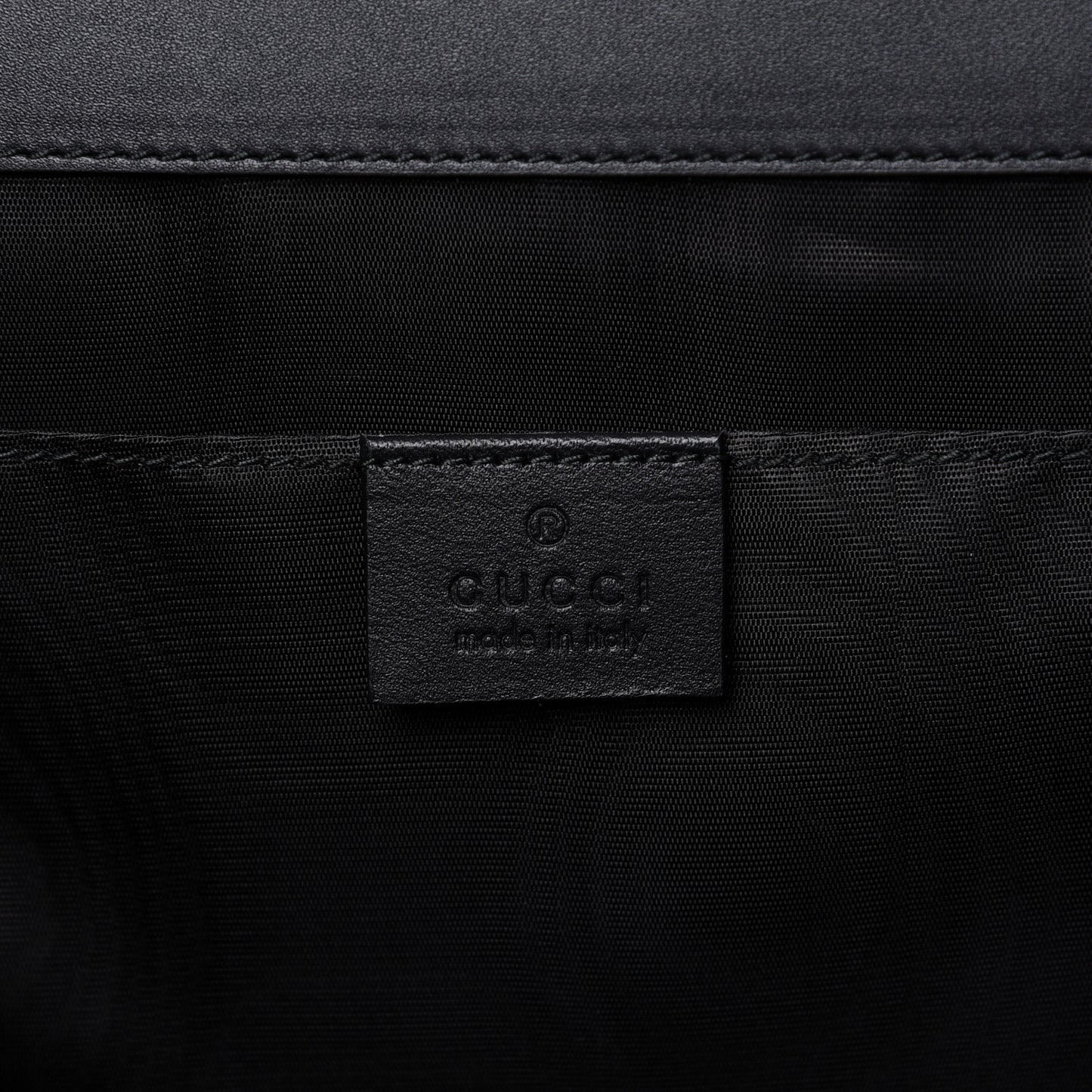 X SEGA Calfskin GUCCY Stars Portfolio Bag Black Gold