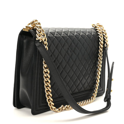 Chanel Calfskin Quilted Large Boy Flap Black 2 of 9