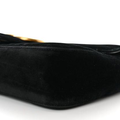 Gucci Velvet Matelasse Medium GG Marmont Shoulder Bag Black 10 of 10