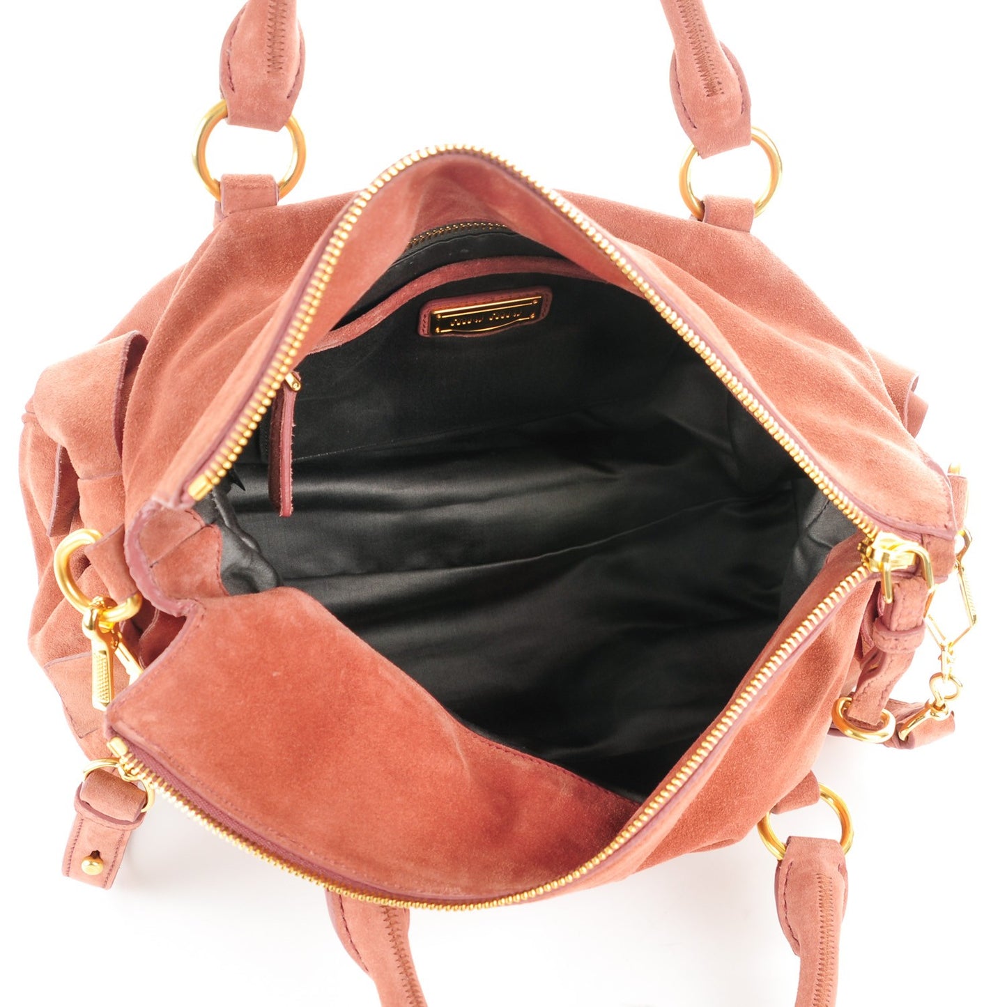 Suede Lux Small Bow Bag Antico